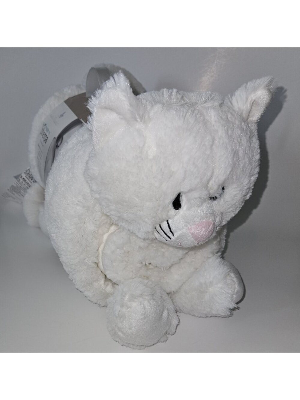 NOS Little Miracles White Kitty Cat Snuggle Me Plush Pillow Blanket Baby Set